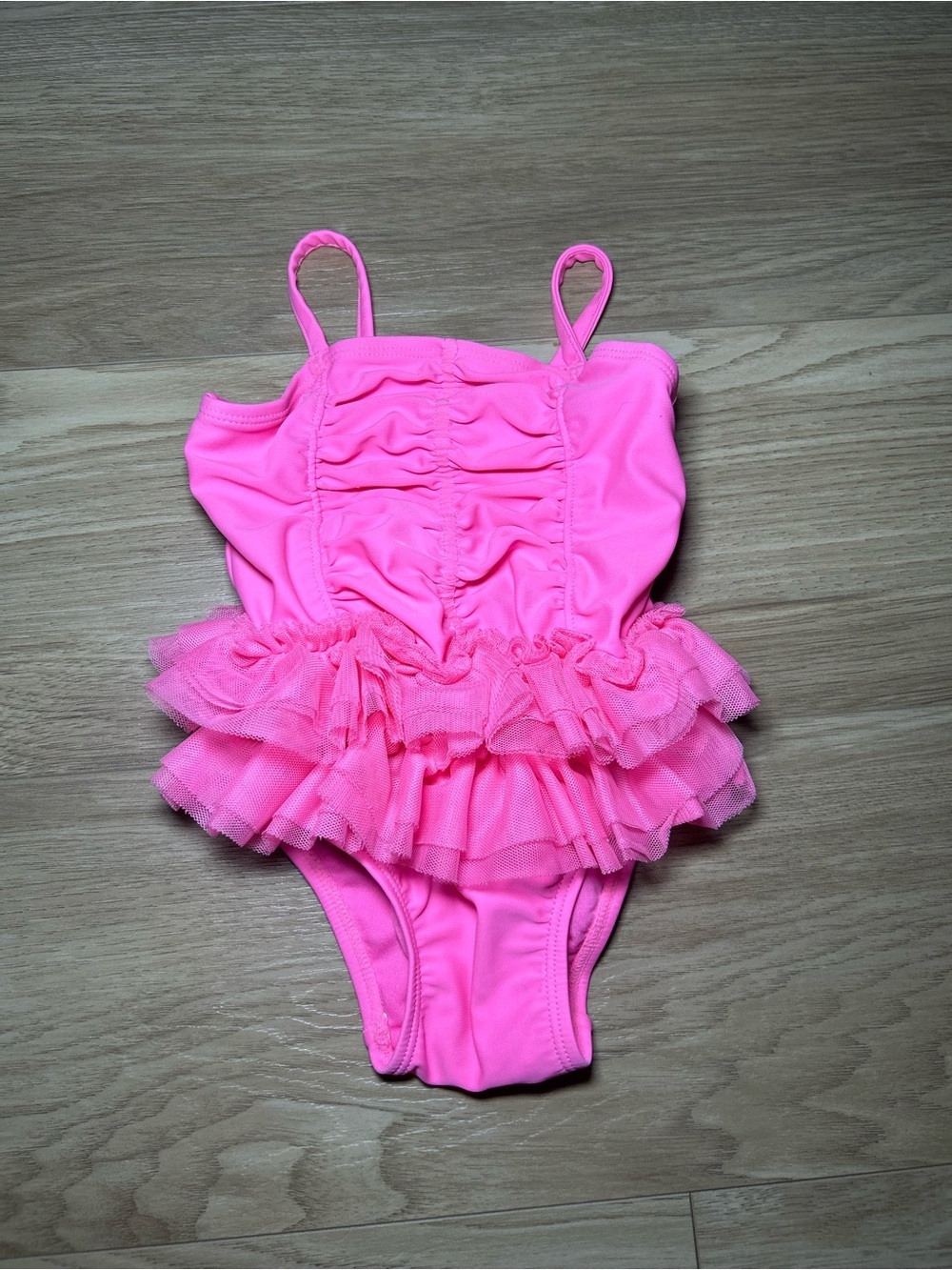 Old Navy Hot Pink Infant One-Piece Swimsuit with Tulle Ruffle